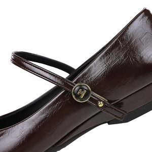 2182-1 zapatos Mary Jane de temperamento francés para mujer, cuña puntiaguda pequeña con tacón bajo, estilo Joker, brisa nocturna para otoño - Product Image 6