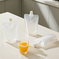 Pochettes à bec verseur transparentes personnalisées Lebei Packing de 2 à 300 ml pour alcool, liqueur, jus, boissons, scellables à chaud pour gâteaux, aliments pour bébés, avec buse