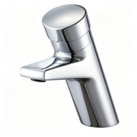 Keran Wastafel Otomatis Self Delay Auto Close Tap Deck Mounted Warna Emas Brushed Untuk Toilet Umum Komersial Pabrik Langsung Garansi 3 Tahun