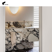 Tostone USA Standard pierre de marbre naturel Calacatta alto Design moderne pour Villa de luxe salle de bain intérieure hall entrée escalier