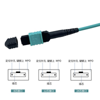 Kabel Jumper Serat Optik MTP/MPO Female High-Density 40G/100G 8-Core 12-Core OM3 OM4 Tipe B Generasi Baru