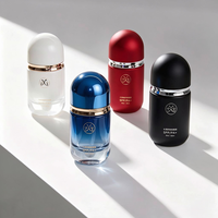 Vente en gros de flacons en verre ronds de luxe en forme de capsule vides de 30 ml, 40 ml, 60 ml, 100 ml, 120 ml pour soins de la peau avec pompe à lotion