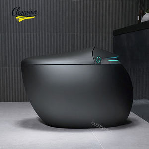 Venta caliente inteligente gris y negro WC inodoro autolimpiante agradable Control remoto inteligente baño inodoro forma de cuenco alargado - Product Image 5