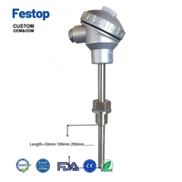 Sonde de capteur de température PT100, longueur 150mm, plage 0-600C, thermocouple à filetage 1/2
