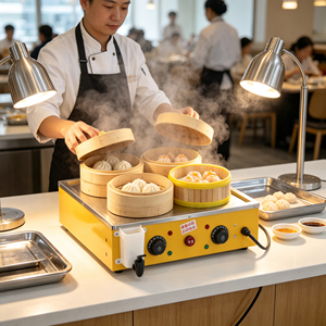 เครื่องนึ่งอาหารอเนกประสงค์สแตนเลสแบบหนา 4 ช่อง สำหรับติ่มซำกวางตุ้ง ร้านอาหารเชิงพาณิชย์ และร้านจัดเลี้ยง - Product Image 5
