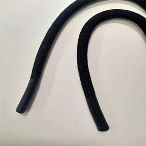 Custom <b>Black</b> Drawstring with Coated Finish 100% Polyester Silicone Dipped Tips Drawcord for Pants Garments Bags Home Textiles - Product Image 3