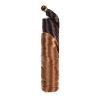 Perruque d'Extension Synthétique en Fibre Haute Température 150g, Tressage Crochet Boucles Françaises Type Dreadlocks, Tissage Simple Teint