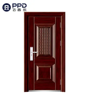 GI levha kaliteli ve ucuz fiyat çelik kapı baskı makinesi giriş kapısı güvenlik çelik kapı
