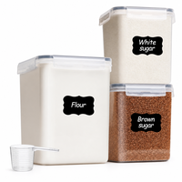 Conteneurs de stockage hermétiques pour farine et sucre Yunuoxi, ensemble de 3 pièces, 5,2 L et 2,5 L, qualité alimentaire, résistants au congélateur, empilables, vente en gros, usine