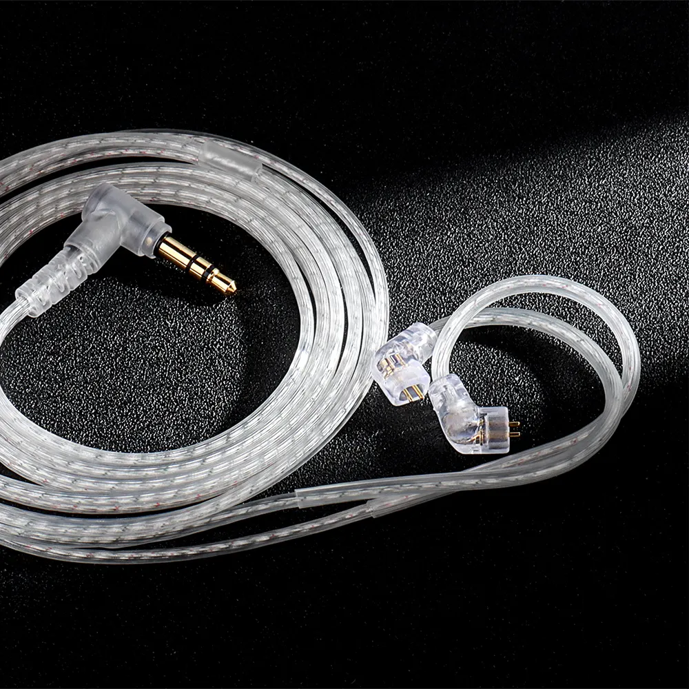 QKZ A2 doppio cavo di aggiornamento placcato argento parallelo 0.75MM placcato oro pin HIFI febbre auricolare auricolare cavo di ricambio con microfono