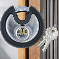 Serrure à disque en acier inoxydable 304 de type lune spéciale recouverte de caoutchouc étanche de 70mm pour porte personnalisable