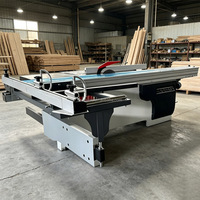 Scie à table coulissante industrielle neuve pour le travail du bois, cadre robuste, table coulissante de 3,2 m, coupe précise pour meubles et panneaux de bois