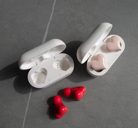 Nouveauté 2026 Tendance : Écouteurs TWS sans fil Bluetooth Stéréo intra-auriculaires en forme de cœur pour fille, cadeau pour amoureux