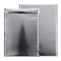 Argent Holographique Mat Rembourré Enveloppe Sac Personnalisé Expédition vêtements Emballage Mailing sacs Bulle Mailers