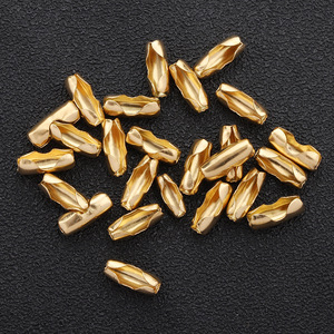 Cierre de acero inoxidable para joyería, cierre redondo tipo cacahuete para la fabricación de collares H1339 - Product Image 1