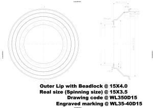15X4.0ขอบล้อด้านนอกลิปด้านในกระบอกล้อครึ่งล้อ3ชิ้น - Product Image 6