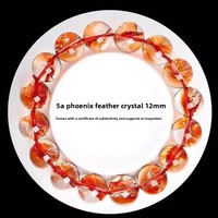 Bracelets en cristal rouge poli de haute qualité, vente chaude, avec motif en quartz de feu, mascotte et thèmes de bricolage pour cadeaux d'affaires