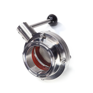 Vanne papillon à serrage rapide Wensen Sanitary en acier inoxydable 304/316 de 1 1/2 pouce - Raccord à clip manuel à service moyen - Product Image 2