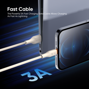 Câble de Transfert de Données Vidvie 3A à Charge Rapide en Silicone Liquide avec Sortie Sécurisée et Protection <span class=keywords><strong>Contre</strong></span> les Surtensions pour iPhone - Product Image 4