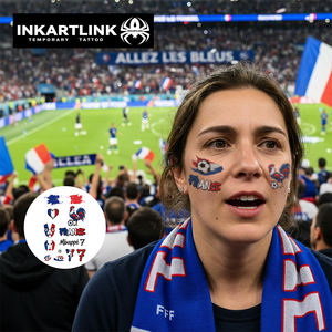 Tatouages Temporaires <span class=keywords><strong>France</strong></span> Coupe du Monde 2026 Autocollants de Supporter de Football Mbappé 7 Coq Gaulois Imperméables Art Corporel 3 Feuilles pour Adultes et Enfants - Product Image 2