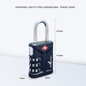 3 chữ số kết hợp ổ khó<span class=keywords><strong>a</strong></span> vali ổ khó<span class=keywords><strong>a</strong></span> với chỉ số cảnh báo mở - Product Image 3