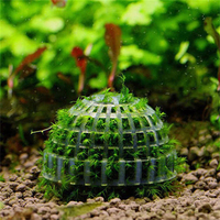 Support pour boule de mousse d'aquarium, ensemble créatif d'hémisphères flottants en mousse pour aquarium, plantes décoratives, abri pour crevettes