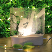 Lampe de nuit 3D en forme de chien, lampe de nuit LED USB, lampe de table en acrylique 3D pour la décoration de la maison
