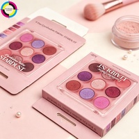Boîte d'emballage en papier personnalisée pour palette de fards à paupières, vente en gros, pour maquillage cosmétique