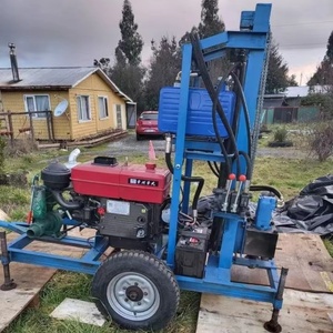 120 metri di profondità tipo impianto di perforazione piccolo idraulico Diesel ripiegato acqua di perforazione per pozzi macchina con avviamento elettrico - Product Image 5
