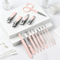 Kit de Manucure Portable 14-en-1 avec Étui – Ciseaux et Outils de Soin des Ongles pour Voyage – Marque Privée