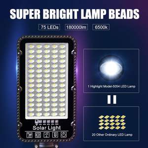 Lámpara Solar LED para Exteriores, IP65, para Jardín, Patio, Entrada, Puerta, Iluminación de Fábrica y Construcción de Carreteras, Venta al Por Mayor - Product Image 4