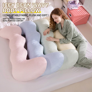 Almohadas <span class=keywords><strong>de</strong></span> Peluche Sensoriales Abstractas Onduladas Gigantes <span class=keywords><strong>de</strong></span> Algodón Personalizadas Aika <span class=keywords><strong>de</strong></span> 90 cm, Decoración Estética para Habitaciones - Product Image 4