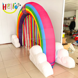 قوس هوائي قابل للنفخ على شكل سحابة ملونة، قوس قزح صغير - Product Image 4