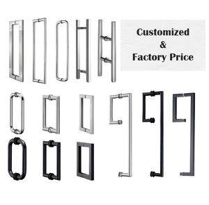 Poignée de porte en verre en tube 304 en acier inoxydable - Product Image 3