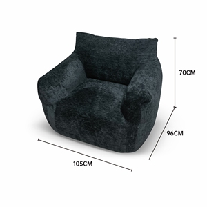 Marsiling Modern Tropical <strong>Bean</strong> <strong>Bag</strong> Chair <strong>Boucle</strong> Tufted Accent Sofa Set for Adults Kids - Product Image 4