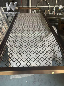 Panneaux de séparation de pièce en acier inoxydable découpés au laser personnalisables, séparateur de <span class=keywords><strong>salon</strong></span>, design moderne doré, <span class=keywords><strong>salon</strong></span>, maison - Product Image 4