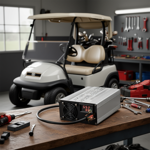 Chargeur de batterie pour chariot de golf 36V, prise à 18 broches, affichage LED, coque en aluminium pour Ez Go Club Car - Product Image 2