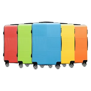 Tas Trolley gaya ABS Hardshell Carry-on bagasi koper harga pabrik wanita Karton dibuat sesuai pesanan Spinner modis