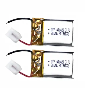 small capacity lipo battery DTP401420 3.7v 95mah lithium polymer batteries