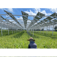 Fabricant de serre de ferme solaire en aluminium 1mw système agricole solaire PV système de montage au sol ferme d'énergie solaire