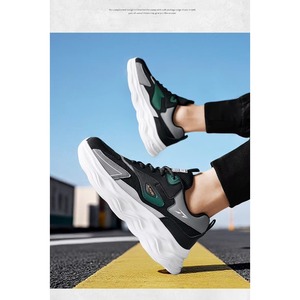 factory Wholesale Men's New Breathable Mesh White <b>Shoes</b> Men's Trendy Versatile Thick <b>Soled</b> Sports <b>Shoes</b> Casual Trendy <b>Shoes</b> - Product Image 2