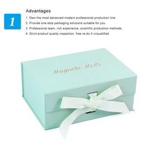 custom logo fancy cajas de carton eco friendly cardboard packaging luxury <b>wedding</b> gift magnetic folding paper box with <b>ribbon</b> - Product Image 2