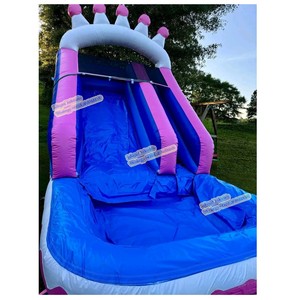 Tobogán Acuático Inflable de PVC Comercial de 8x4x6m con Forma de Corona de Reina Rosa y <span class=keywords><strong>Casa</strong></span> de Brinco para Adultos y Niños - Product Image 3