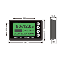 EJ-BC16-500A Smart Shunt batterie moniteur écran LCD pour batterie au Lithium RV voiturette de Golf moto électrique et Scooter