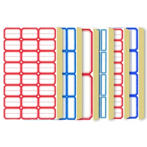 Nome in bianco adesivo adesivo scrivibile con bordo in oro metallico per la scuola ufficio case - Product Image 1