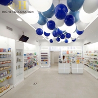 Aménagement intérieur de pharmacies, étagères de pharmacie sur mesure, comptoir d'exposition en bois blanc pour magasin de produits médicaux