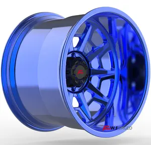 عجلات متوافقة مع السيارات الوعرة باللون الأزرق المصقول لسيارات ليكزس lx570 لاند كروزر 80 لاند روفر ديفيندر فورد f150 5x 150 6x 139.7 5x 127