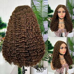 Perruque Lemoda 100% Cheveux Humains Vierges Bruts Birmans Bouclés, Perruque Frontale HD 13x6 avec Dentelle, Cuticules Alignées, Sensation Osseuse, Pointes Épaisses - Product Image 4