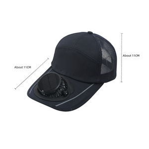 Custom Solar <b>Powered</b> Baseball Cap Rechargeable Hat With Mini Fan Cooling System Outdoor Sports Sun Protection Promotional Gift - Product Image 2