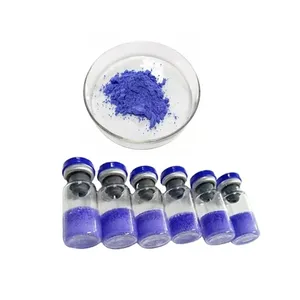 Ghk-cu Blue Copper Tripeptide-1 Peptide Ghk-cu Peptide Daily Chemicals Peptides Cosmetic raw materials suppliers 99% Blue Copper